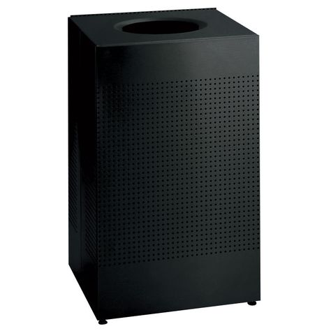 OPEN TOP SQUARE 16GL REC EPTACLE BK W/LINER
